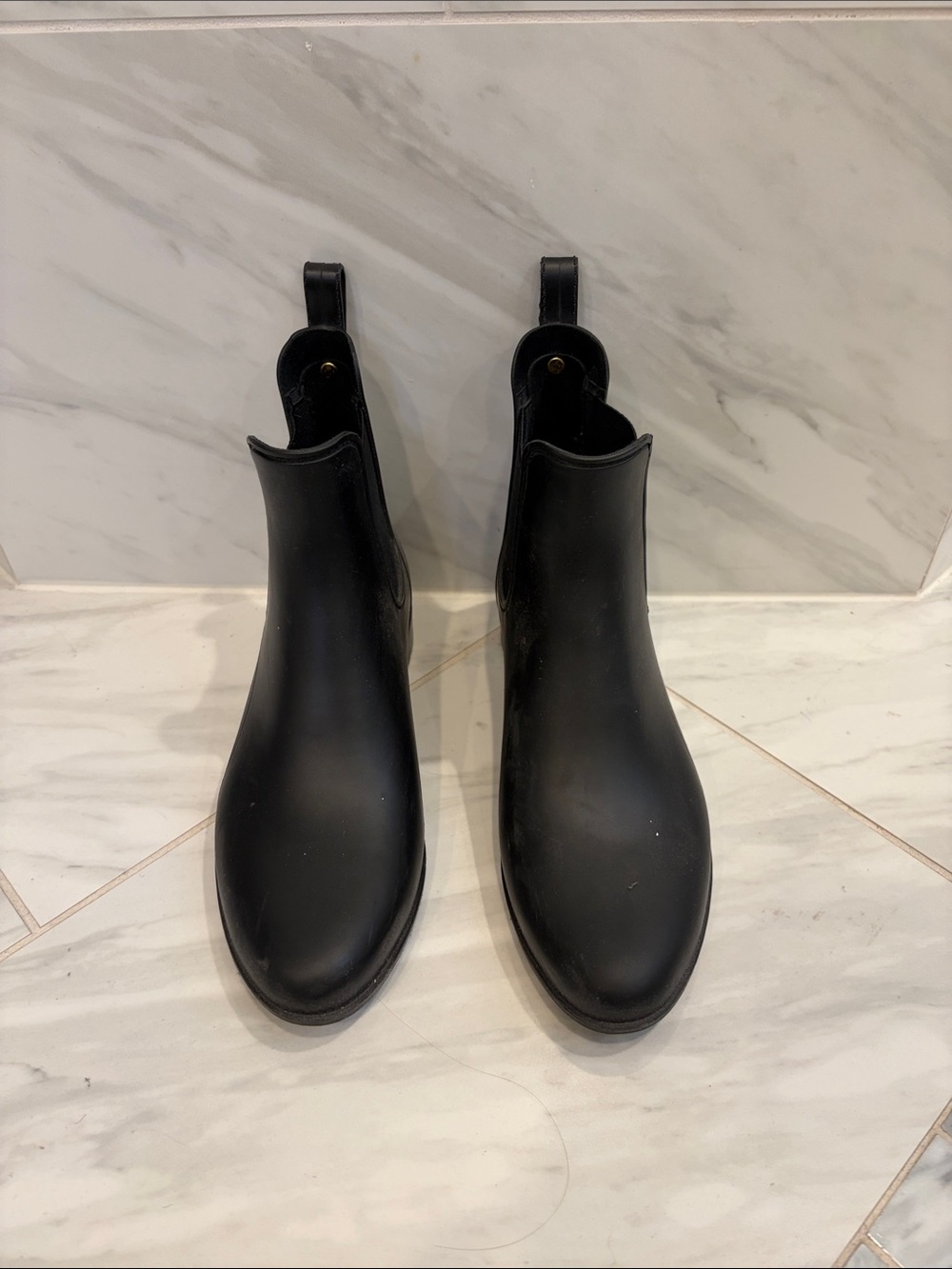 Sam Edelman Black Chelsea Ankle Rain Booties